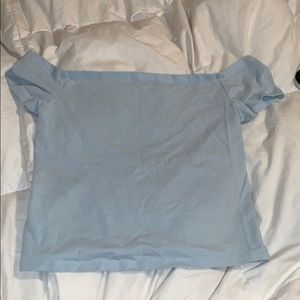 blue off the shoulder top make offers!!
